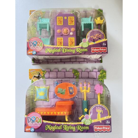 NEW Dora The Explorer Magical Castle 2 Room Sets Living & Dining Furniture NIB - Picture 1 of 4
